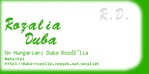 rozalia duba business card